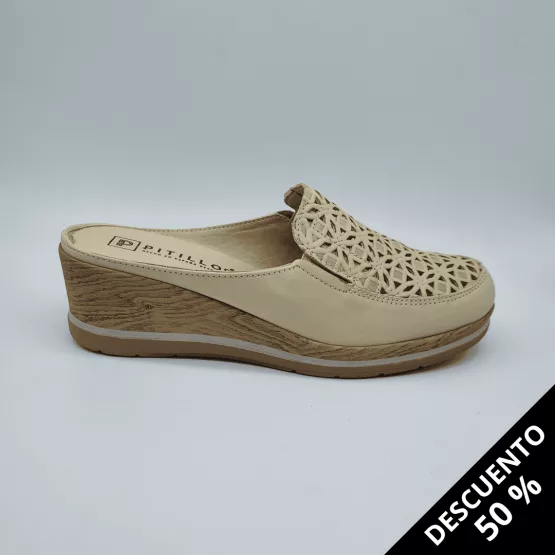 PITILLOS MOD. 1374, MOCASÍN CREMA