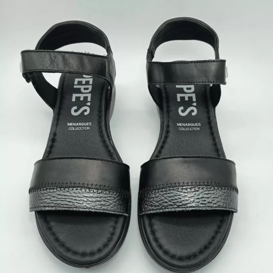 PEPE MENARGUES MOD. 10870, SANDALIA NEGRO-PLOMO - Imagen 4