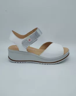 PEPE SAENZ MOD. 11150, SANDALIA BLANCO/PLATA