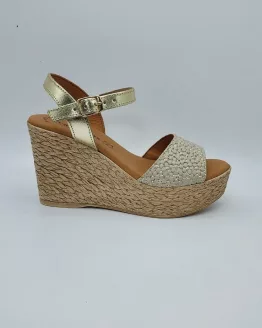 EVA FRUTOS MOD. 1969, SANDALIA ORO BURBUJA